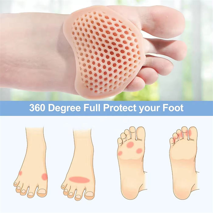Silicone metatarsal pads with SEBS gel - ball-of-foot pain relief for high heels
